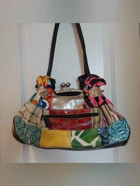 Multicolor Patchwork Shoulder Bag